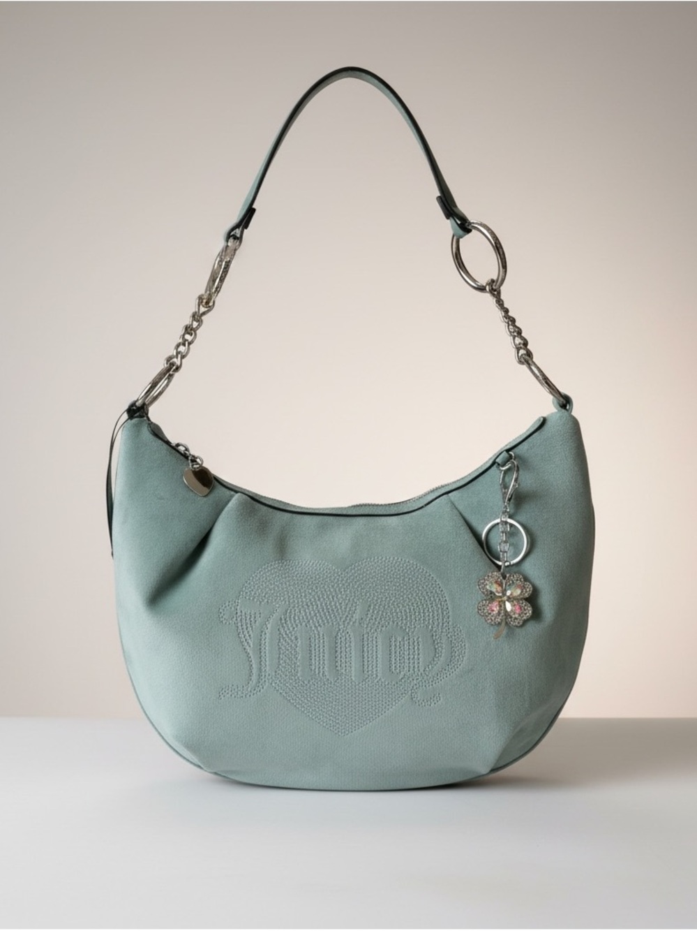 Juicy Couture Queen Couture Hobo Shoulder Bag in Sage Green.